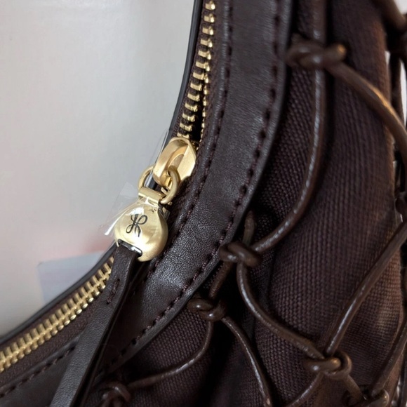 HOBO Kira Chocolate Woven Shoulder Bag - Picture 10 of 12